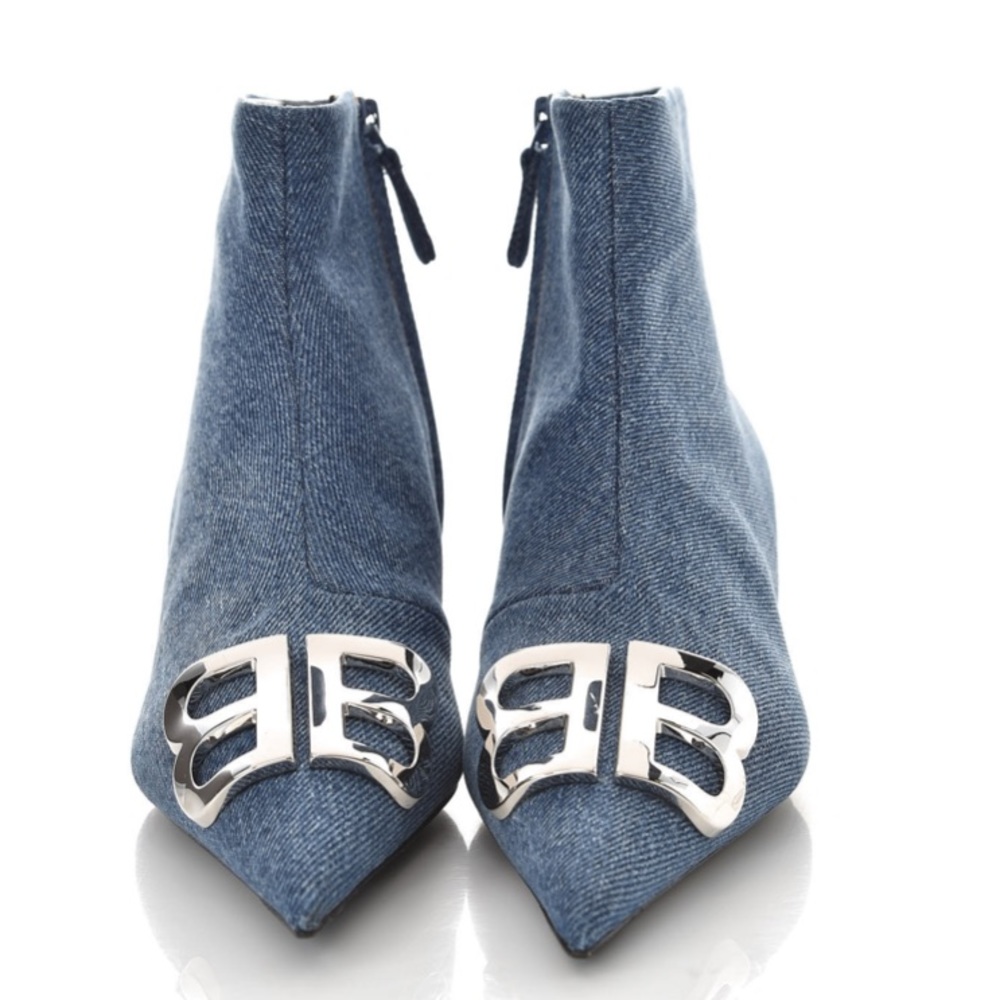 Balenciaga denim booties